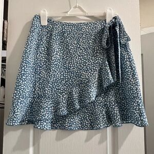 Naggoo Blue and White Skirt Wrap Skirt